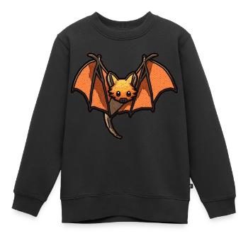 Flughund oder fliegender Fuchs mit Flügeln - Kinder Premium Organic Sweatshirt - Schwarz - Vorne - AI Model Kid Female (0cm)