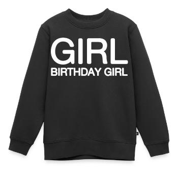Birthday Girl - Kinder Premium Organic Sweatshirt - Schwarz - Vorne - AI Model Kid Female (0cm)