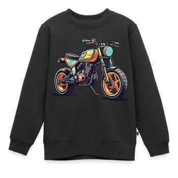 Motorrad - Kinder Premium Organic Sweatshirt - Schwarz - Vorne - AI Model Kid Female (0cm)