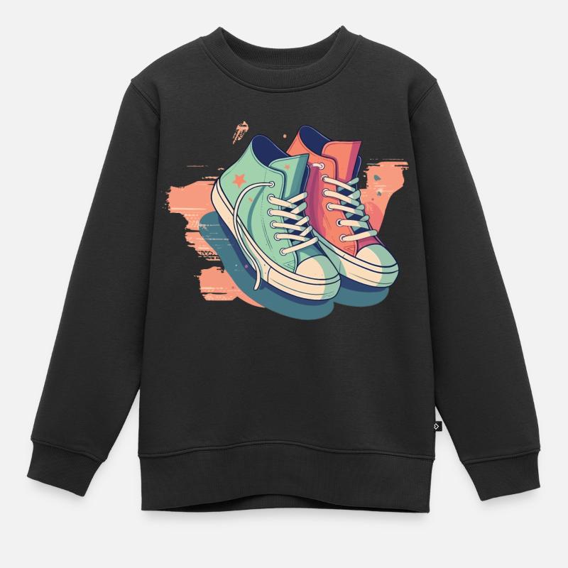 Turnschuhe - Kinder Premium Organic Sweatshirt - Schwarz