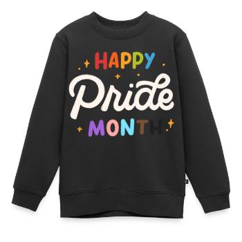 Happy Pride Month - Kinder Premium Organic Sweatshirt - Schwarz - Vorne - AI Model Kid Female (0cm)