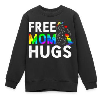 Free Mom Hugs - Kinder Premium Organic Sweatshirt - Schwarz - Vorne - AI Model Kid Female (0cm)