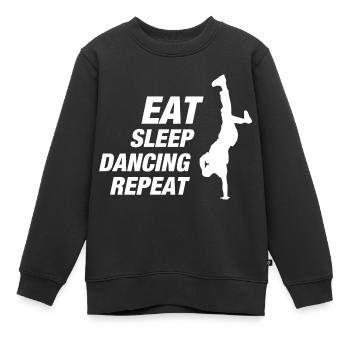 Danse Danse Musique - Sweat Premium enfant bio - noir - Devant - AI Model Kid Female (0cm)