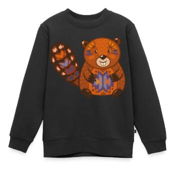 Wildtiere - Kinder Premium Organic Sweatshirt - Schwarz - Vorne - AI Model Kid Female (0cm)