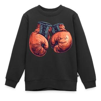 Die Contender-Handschuhe für Champions - Kinder Premium Organic Sweatshirt - Schwarz - Vorne - AI Model Kid Female (0cm)