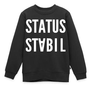 STATUS STABIL - Kinder Premium Organic Sweatshirt - Schwarz - Vorne - AI Model Kid Female (0cm)