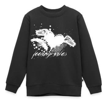 Farbklecks Couture Script - Kinder Premium Organic Sweatshirt - Schwarz - Vorne - AI Model Kid Female (0cm)