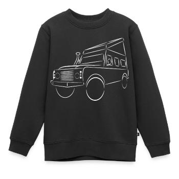 Défenseur avec toit surélevé - Sweat Premium enfant bio - noir - Devant - AI Model Kid Female (0cm)