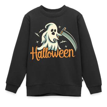 Halloween Geist der Sense - Kinder Premium Organic Sweatshirt - Schwarz - Vorne - AI Model Kid Female (0cm)