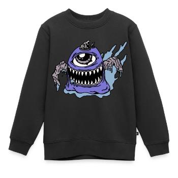 Monster - Kinder Premium Organic Sweatshirt - Schwarz - Vorne - AI Model Kid Female (0cm)