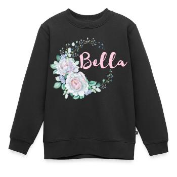 Für Bella - Kinder Premium Organic Sweatshirt - Schwarz - Vorne - AI Model Kid Female (0cm)