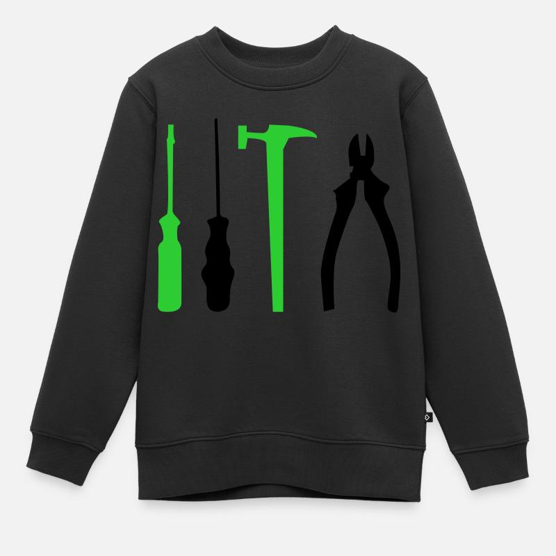 outil - Sweat Premium enfant bio - noir