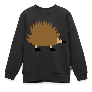 Hedgehog - Kids Premium Organic Sweatshirt - black - Front - AI Model Kid Female (0cm)