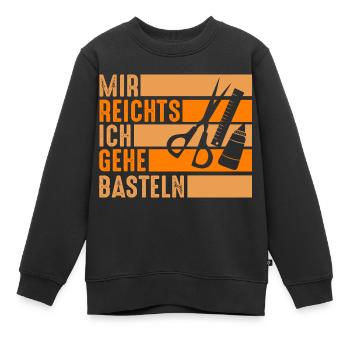 Bastler Basteln - Kinder Premium Organic Sweatshirt - Schwarz - Vorne - AI Model Kid Female (0cm)