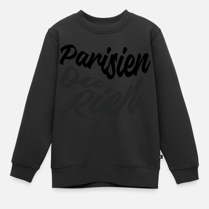 Parisien ou rien - Sweat Premium enfant bio - noir