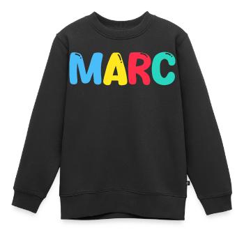 Name - Marc - Kinder Premium Organic Sweatshirt - Schwarz - Vorne - AI Model Kid Female (0cm)
