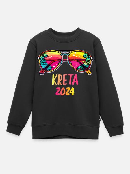 Crète 2024 - Sweat Premium enfant bio - noir