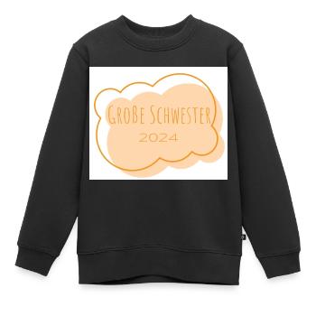Große Schwester 2024 - Kinder Premium Organic Sweatshirt - Schwarz - Vorne - AI Model Kid Female (0cm)
