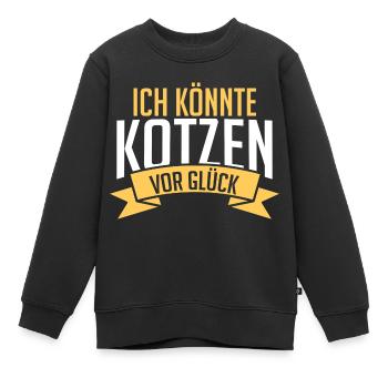 Je suis de si bonne humeur que je pourrais vomir - Sweat Premium enfant bio - noir - Devant - AI Model Kid Female (0cm)