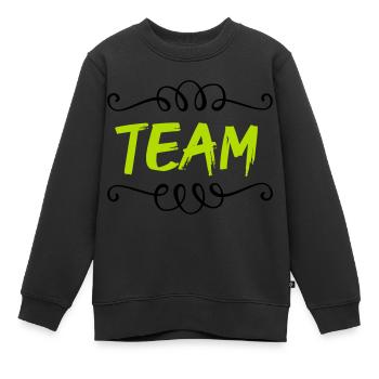 team - Kinder Premium Organic Sweatshirt - Schwarz - Vorne - AI Model Kid Female (0cm)