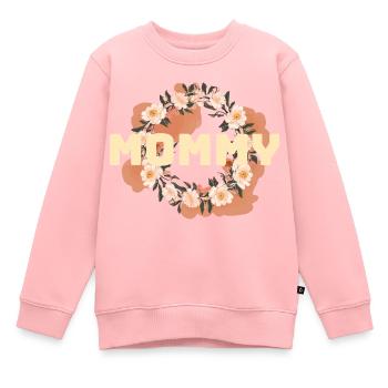 L’amour maternel dans la mer de fleurs - Sweat Premium enfant bio - rose - Devant - AI Model Kid Female (0cm)