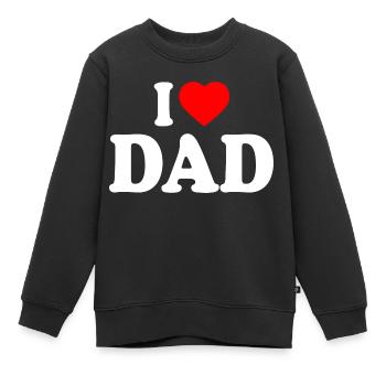 I love dad - Kinder Premium Organic Sweatshirt - Schwarz - Vorne - AI Model Kid Female (0cm)
