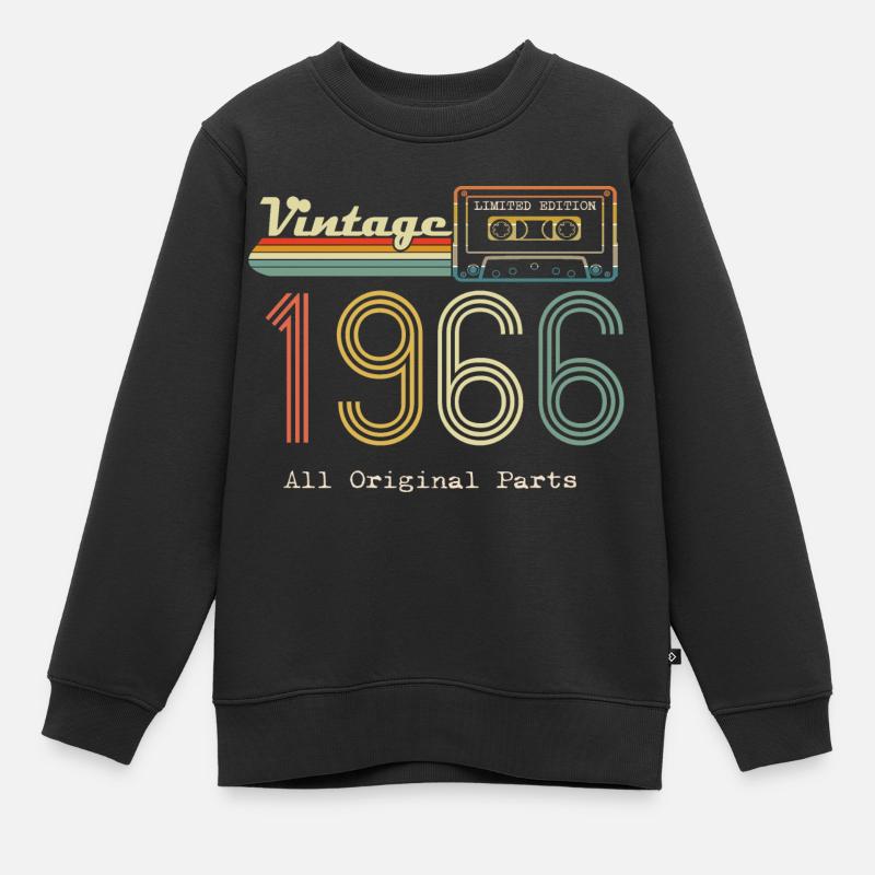 1966 Original 1966 Vintage Vintage rétro anniversa - Sweat Premium enfant bio - noir