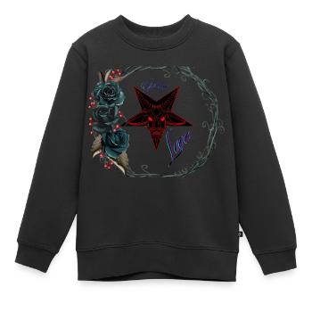 Gothic-Liebe - Kinder Premium Organic Sweatshirt - Schwarz - Vorne - AI Model Kid Female (0cm)