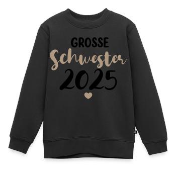 Grande Sœur 2025 - Sweat Premium enfant bio - noir - Devant - AI Model Kid Female (0cm)
