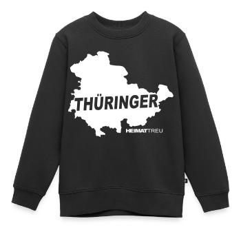 Thüringer Treue - Kinder Premium Organic Sweatshirt - Schwarz - Vorne - AI Model Kid Female (0cm)