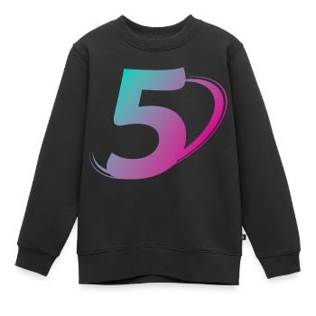 Nummer 5 mehrfarbig - Kinder Premium Organic Sweatshirt - Schwarz - Vorne - AI Model Kid Female (0cm)