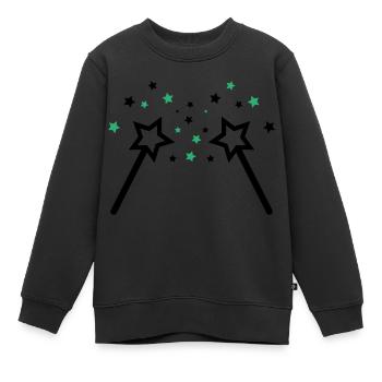 Baguette 002 - Sweat Premium enfant bio - noir - Devant - AI Model Kid Female (0cm)