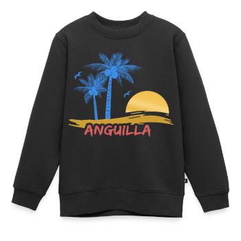 Anguilla comme plage - Sweat Premium enfant bio - noir - Devant - AI Model Kid Female (0cm)