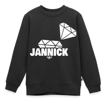 Kostbar Jannick - Kinder Premium Organic Sweatshirt - Schwarz - Vorne - AI Model Kid Female (0cm)