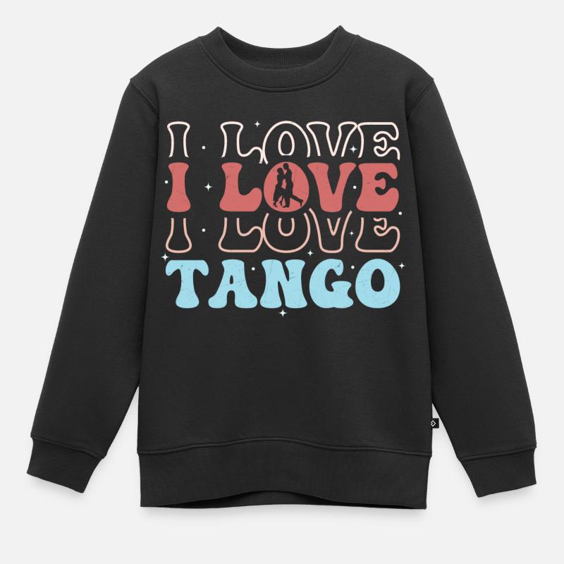 J’aime le tango tango danse musique latine - Sweat Premium enfant bio - noir