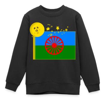 Roma Flagge - Kinder Premium Organic Sweatshirt - Schwarz - Vorne - AI Model Kid Female (0cm)