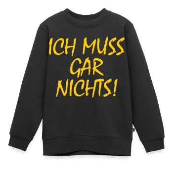 Je n’ai rien à faire - Sweat Premium enfant bio - noir - Devant - AI Model Kid Female (0cm)