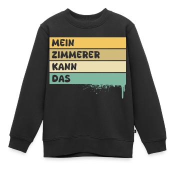 Charpentier - Sweat Premium enfant bio - noir - Devant - AI Model Kid Female (0cm)