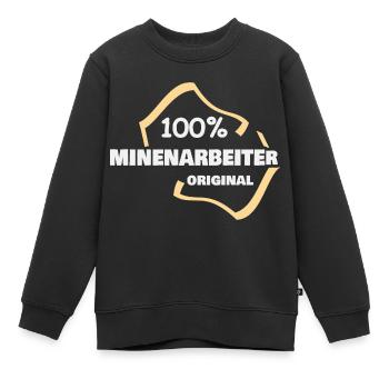 Beruf Minenarbeiter - Kinder Premium Organic Sweatshirt - Schwarz - Vorne - AI Model Kid Female (0cm)