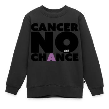 Cancer no chance - Kids Premium Organic Sweatshirt - black - Front - AI Model Kid Female (0cm)