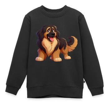 Leonberg 3 - Kinder Premium Organic Sweatshirt - Schwarz - Vorne - AI Model Kid Female (0cm)