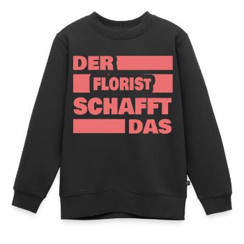 Florist als Arbeit - Kinder Premium Organic Sweatshirt - Schwarz - Vorne - AI Model Kid Female (0cm)