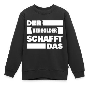 Travaux des doreurs - Sweat Premium enfant bio - noir - Devant - AI Model Kid Female (0cm)