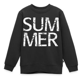Summer - Kinder Premium Organic Sweatshirt - Schwarz - Vorne - AI Model Kid Female (0cm)
