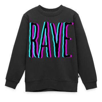 Rave - Chemise Raver - Sweat Premium enfant bio - noir - Devant - AI Model Kid Female (0cm)