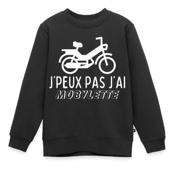 Ich kann nicht, ich habe ein Moped - Kinder Premium Organic Sweatshirt - Schwarz - Vorne - AI Model Kid Female (0cm)