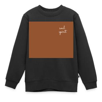 spirit - Sweat Premium enfant bio - noir - Devant - AI Model Kid Female (0cm)