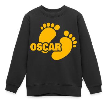 Geschenk für Oscar - Kinder Premium Organic Sweatshirt - Schwarz - Vorne - AI Model Kid Female (0cm)