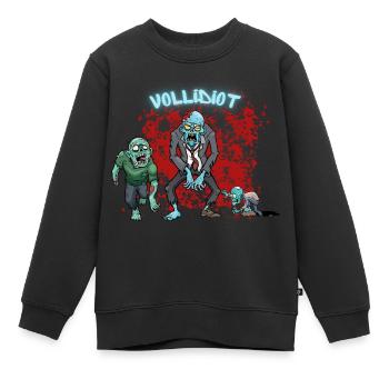 Idiot - Sweat Premium enfant bio - noir - Devant - AI Model Kid Female (0cm)