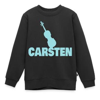 Bratsche Carsten - Kinder Premium Organic Sweatshirt - Schwarz - Vorne - AI Model Kid Female (0cm)
